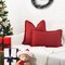 Christmas Pillow Covers - 26x26 Set of 2 Throw Pillows with Fringe, Chic Cotton Decorative Square Cushion Covers for Sofa, Couch, Bed, Living Room, Farmhouse, Boho Decor